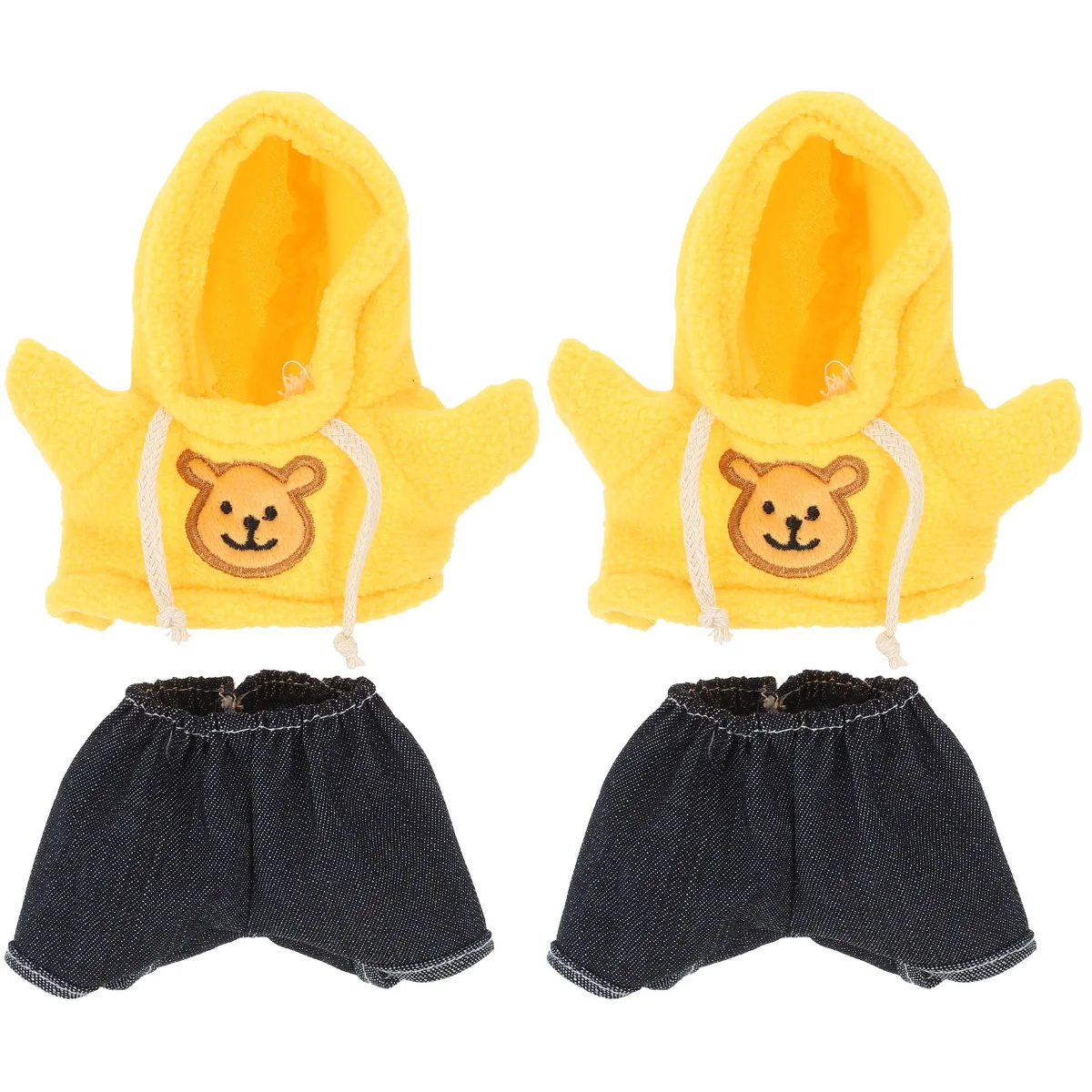 

2 Sets Plush Clothes Girls Costume Decorative Pants Compact Bear Trousers Delicate Wear-resistant Supply Reusable