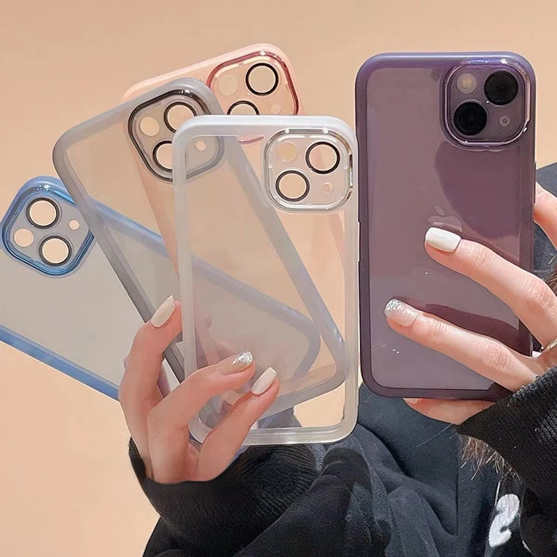 Anti-fall Mobile Phone Case Suitable for IPhone14 14Promax 13promax 11Promax 12 Xr 13 Simple and Stylish Soft Mobile Phone Case