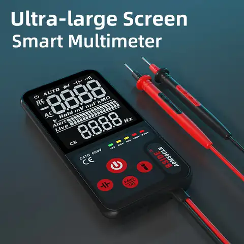 Цифровой мультиметр, умный мини-тестер с ЖК дисплеем, EBTN, для измерения напряжения, емкости, частоты, сопротивления, Ом, диодов, NVC, Гц