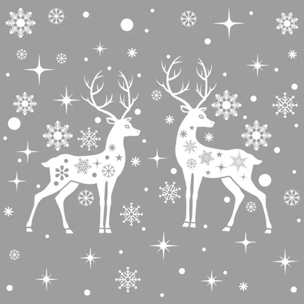 

Christmas Curtain Decorations Festive Waterproof Snowflake Window Stickers Enhance Holiday with Christmas Glass Decorations
