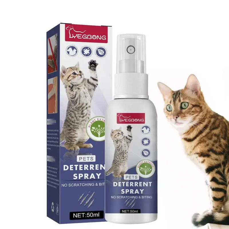 

50ml Cat Scratch Spray Cat Restraint Spray Anti Chew And Scratch Training Aid For Cat And Kitten Couch Plants Furniture