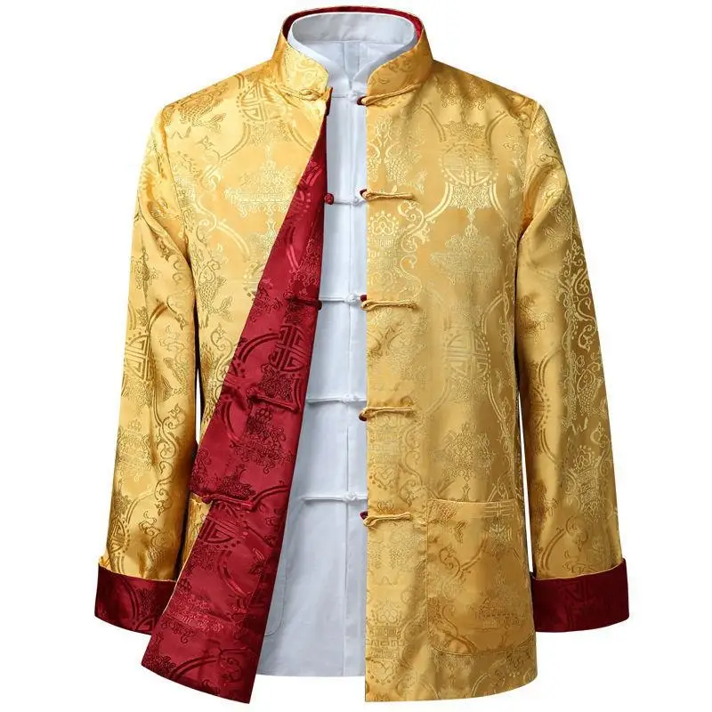 

Men Chinese Dragon Shirt Kung Fu Coats China New Year Tang Suit Traditional Chinese Clothing For Men Jackets Hanfu Men Clothing
