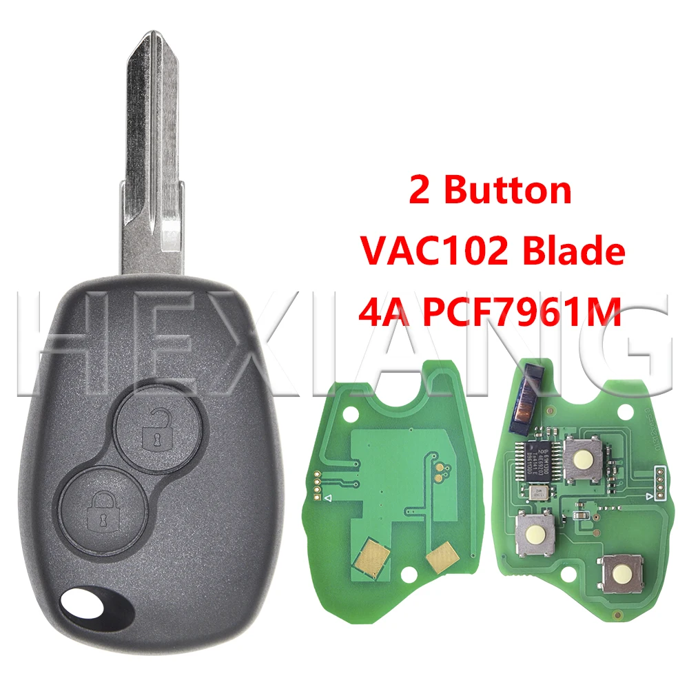 

HE 4A PCF7961M чип 433 МГц VAC102/VA2/NE73/NO153/HU179 автомобильный дистанционный ключ для Renault Dacia Clio Kangoo Master Modus Logan Twingo