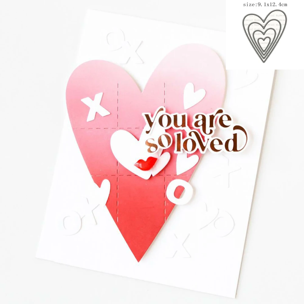 

Heart Border New Hot Sale Metal Cutting Dies for DIY Scrapbooking Crafts Stencils Photo Album Template Handmade Decoration