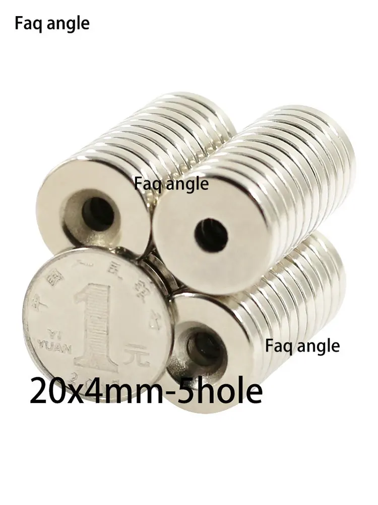 

D20x4mm-5hole N52 Neodymium Magnet Strong Magnets for the Refrigerator Round With Hole Adhesive Magnetic Tape Fridge Magnet Set