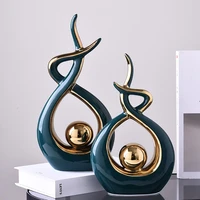 nordic home decoration accessories for living room ceramic abstract sculpture decor figurines office desk decor christmas gifts