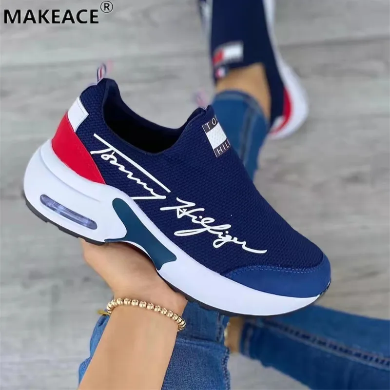 

Summer Women's Sports Shoes Fashion Soft Bottom Mesh Outdoor Leisure Comfortable Breathable Walking Running Shoes Net Red Shoes