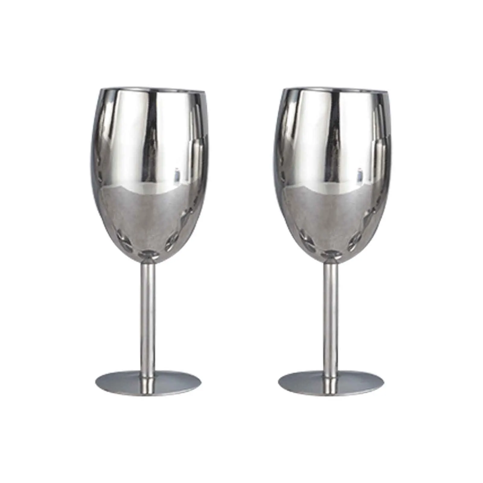 

2pcs 240ml Home Unbreakable Wedding Bar Smooth Surface Cup Party Cocktail Drinkware Shatter Proof Stainless Steel Wine Glass