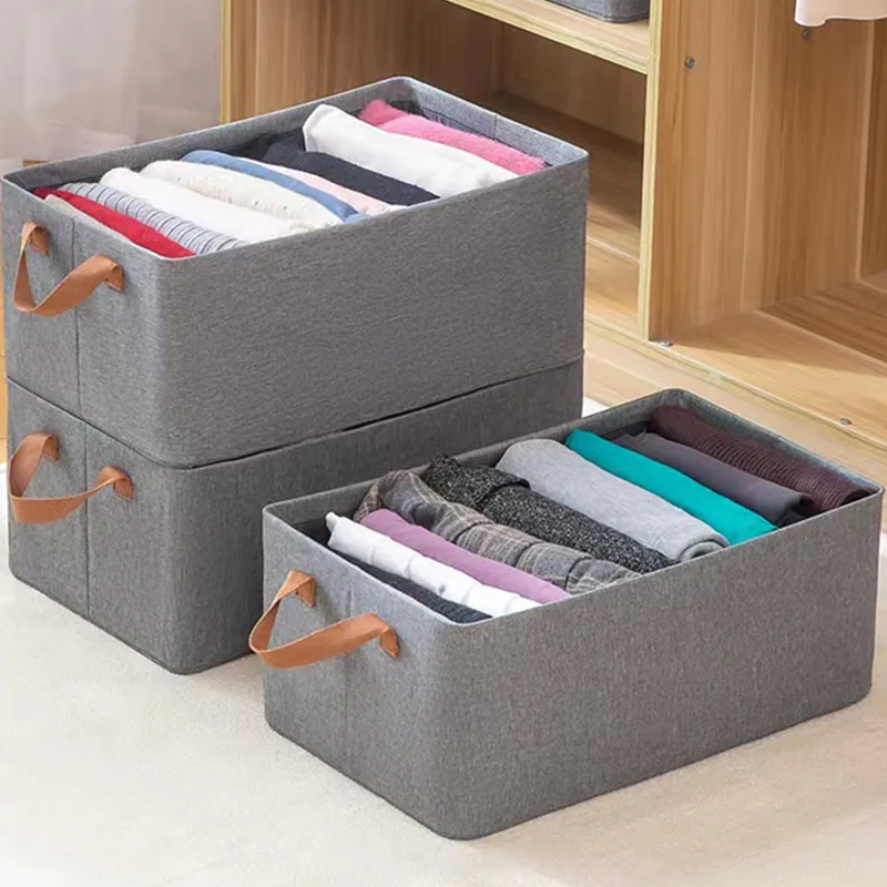 

J2197 Folding Clothes Storage Box Turn Into Large Capacity And No Cover