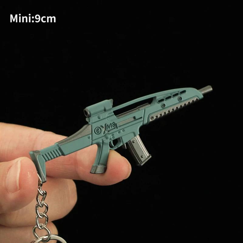 Брелок для мини-пистолета PUBG XM8 Металлический пистолет Модель Сплав AWM 98K AK47 M24