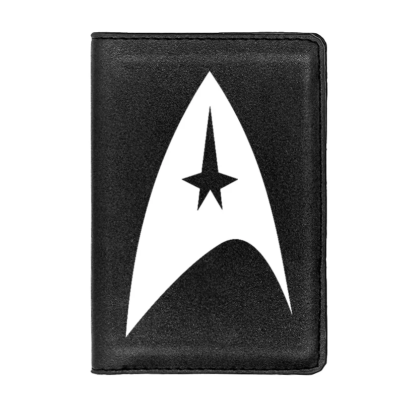 

Обложка для паспорта для мужчин и женщин, Кожаная Обложка с символом Звездного флота, для удостоверения личности, кредитных карт, дорожные а...