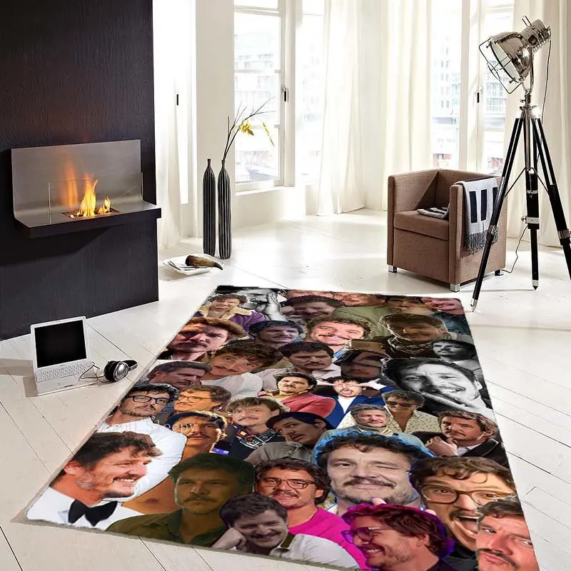 

Pedro Pascal 3D Photo Collection Area Large Carpet Rug for Home Living Room Bedroom Sofa Doormat Decor,kids Non-slip Floor Mat