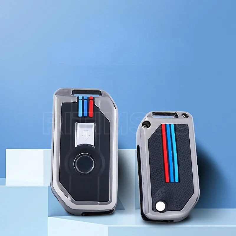 Coque de clé de télécommande de moto en alliage de Zinc et Gel de silice  pour BMW R1200GS  R1250GS