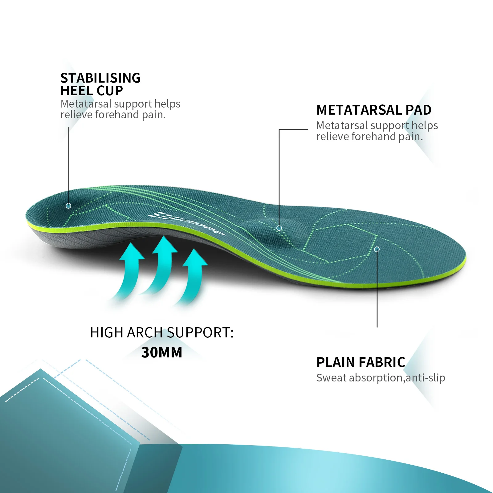 TOPSOLE Flat Feet Template Arch Support Orthopedic Insoles Plantar Fasciitis For Sneakers Inserts All Day Comfort And Supportive
