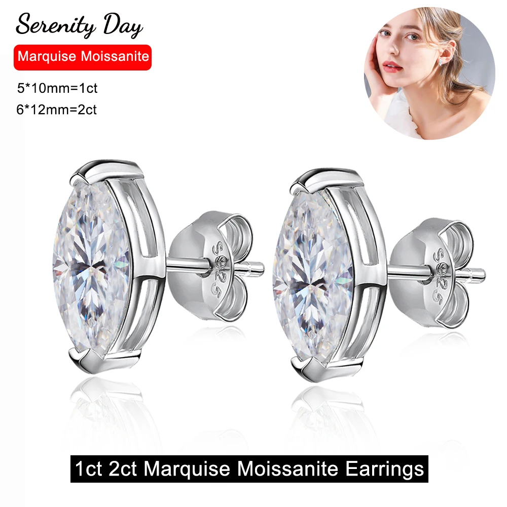 Серьги-гвоздики женские из серебра пробы с бриллиантами 18 К