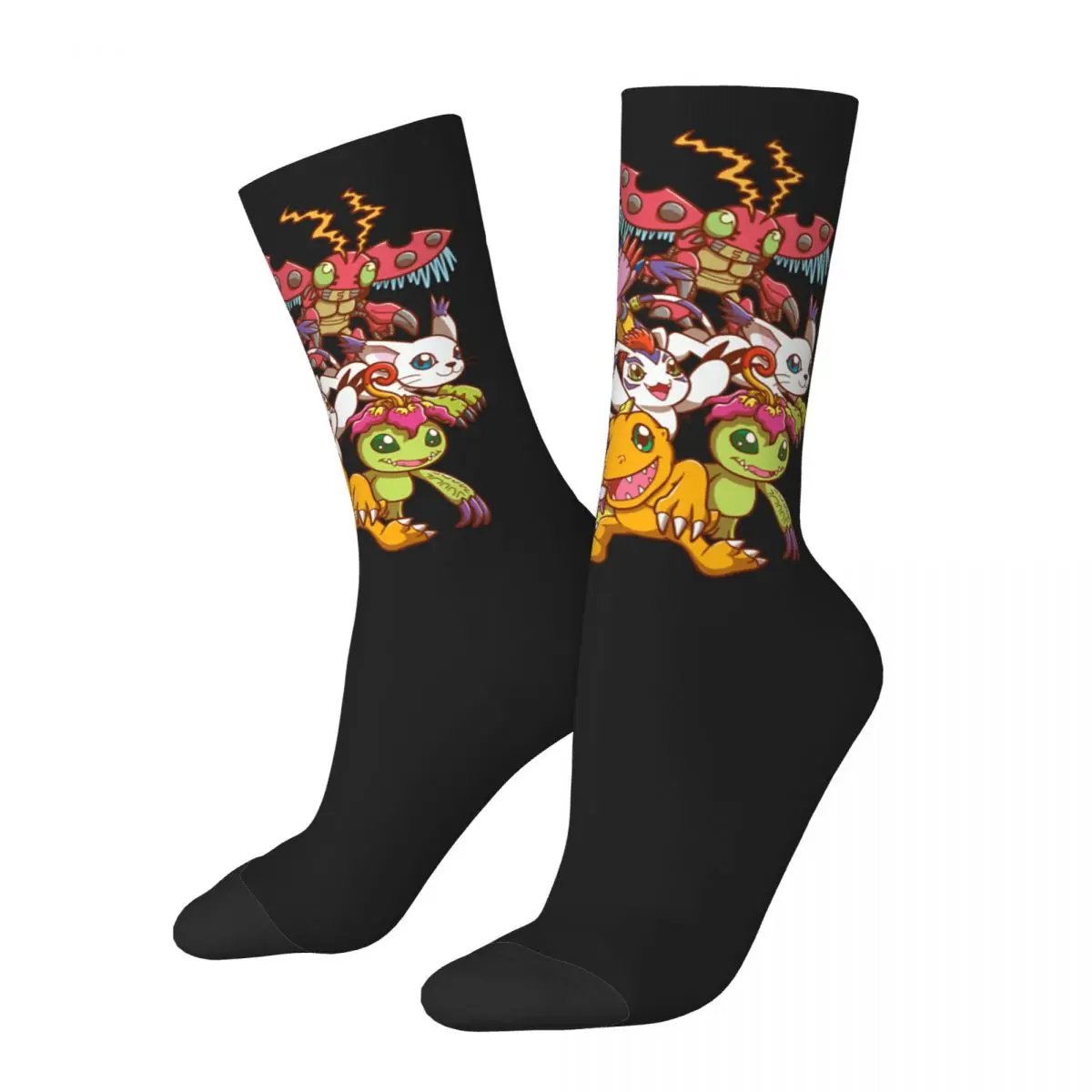 

Retro Digimon Adventure Sports Socks Polyester Crew Socks for Unisex