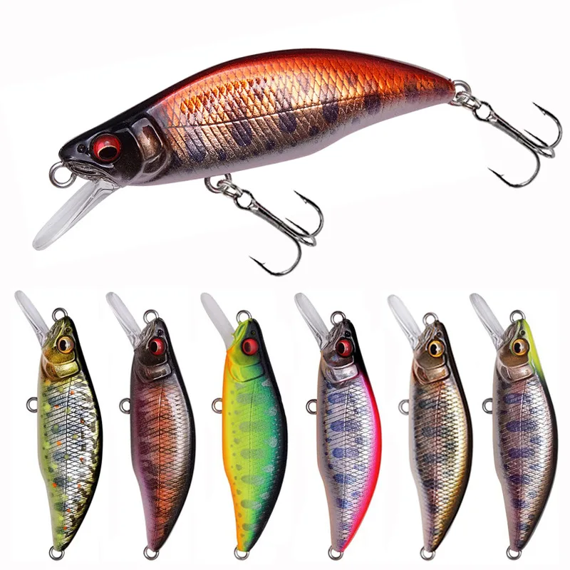 

Minnow Fishing Lures Mini Sinking Wobblers64mm 7.6g Trout Artificial Plastic Hard Bait Jerkbait Crankbait Bass Fishing Tackle
