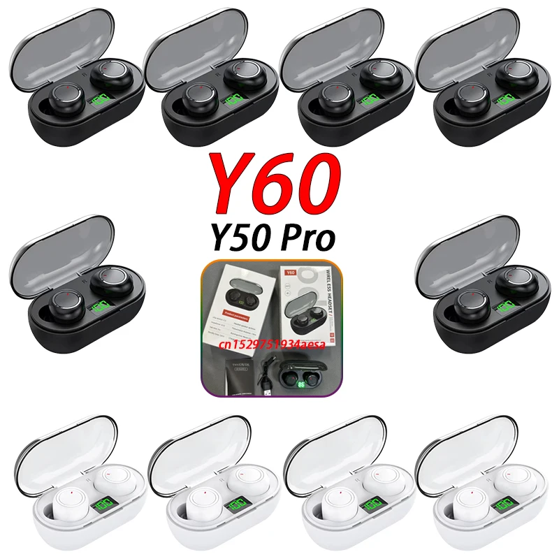 

Y50 Pro TWS Bluetooth Headset 5/10PCS Wholesale Y60 Wireless Headset HiFi Microphone Games Motion Y50 Upgrade Headset PK F9-5C
