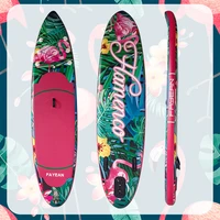addfun flamingo surfboard inflatablepaddle board paddle board adult floating board standing pvc surfboard aluminum alloy paddle