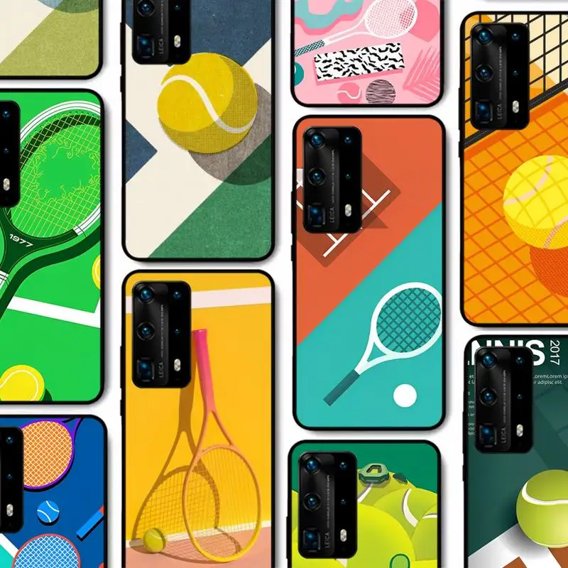 

Tennis Print Phone Case for Huawei P30 40 20 10 8 9 lite pro plus Psmart2019