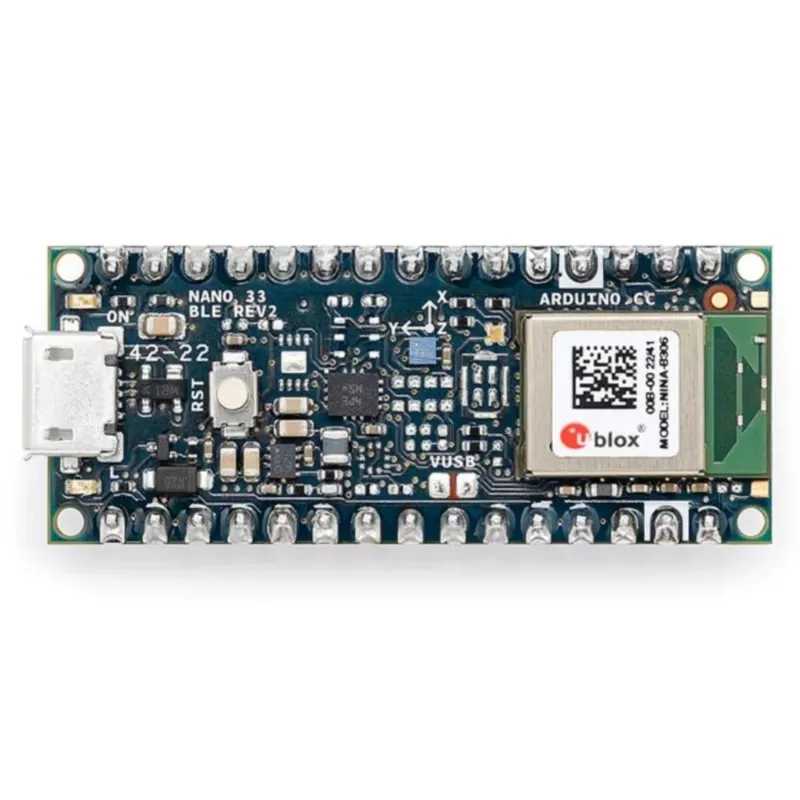 Плата разработки Arduino Nano 33 BLE Rev2 с разъемами ABX00072