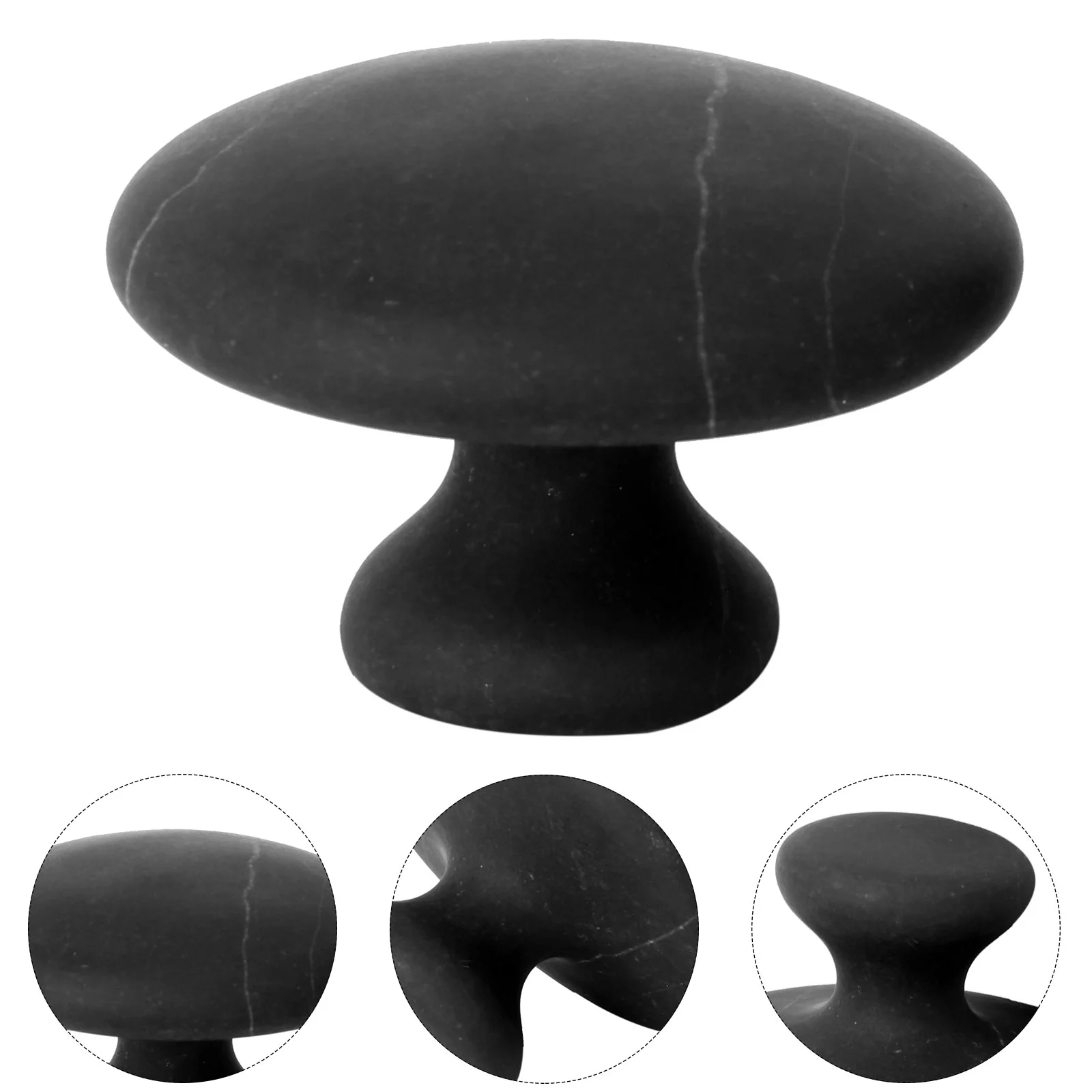 

Mushroom Shaped Jade Stones 2pcs Jade Stone SPA Guasha Scraping Stone Hot Warmer Heater for Spa Deep Tissue Relaxing Meditation
