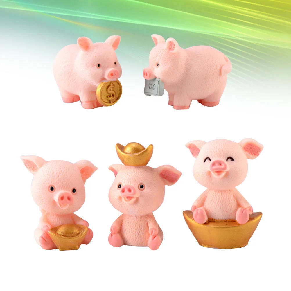 

Figurines Statue Garden Miniature Piggy Toy Microanimal Decor Figures Little Ornamentsresin Ornament Figurine Mini Landscape