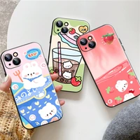 cute cartoon couple phone case for iphone 13 11 pro 12 mini max x xr xs 8 7 plus 6 6s se 2020 silicone cover back soft coque