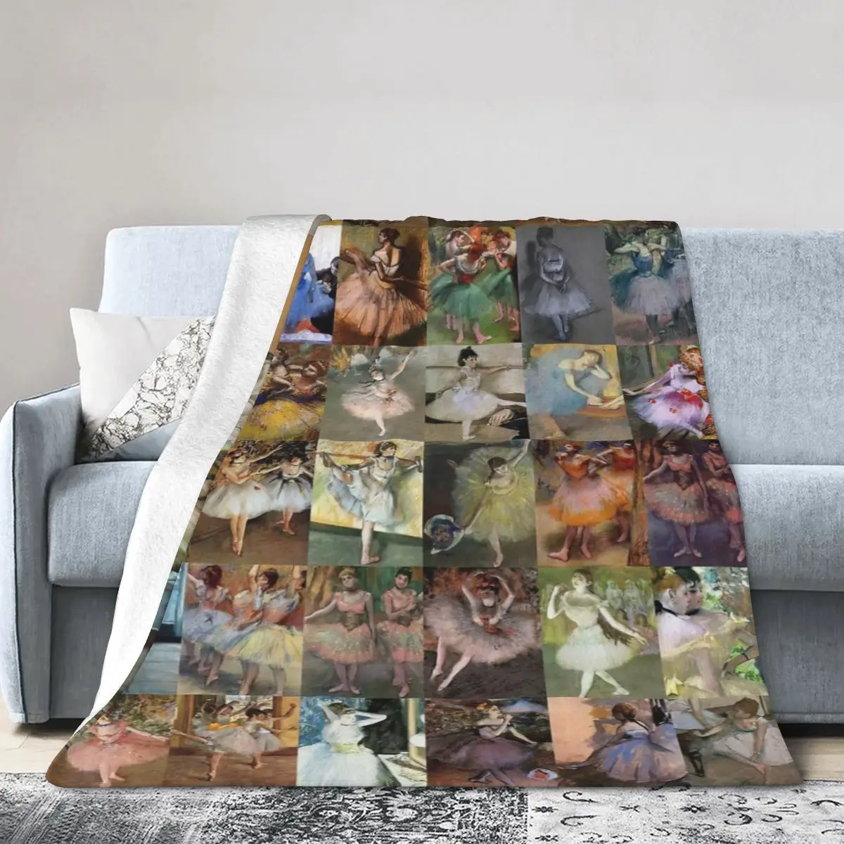 Edgar Degas Dancers Bed Blanket Flannel Blanket Flannel Blan