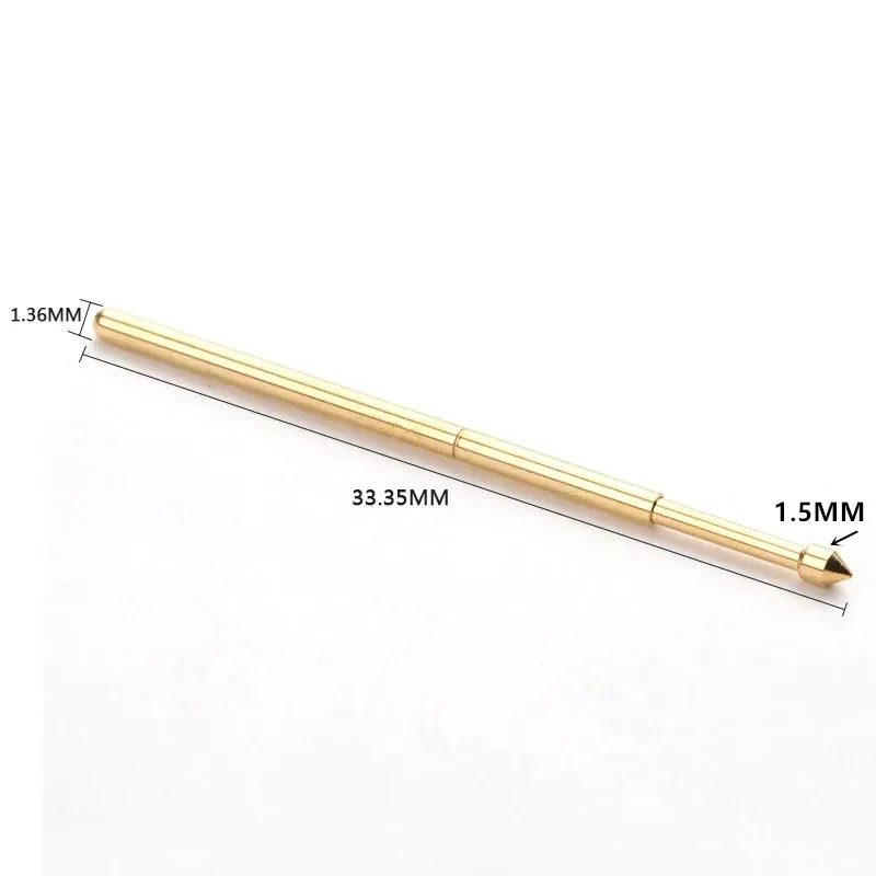 10 шт./упаковка, пружинные золотые штифты диаметром 1,36 мм и длиной 33,5 мм