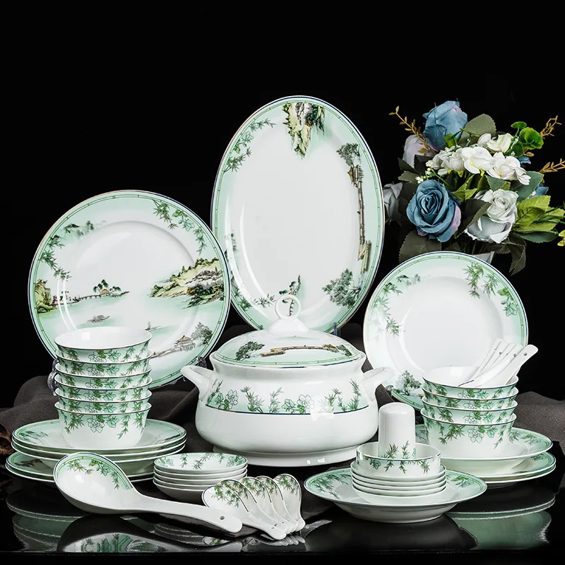 

BF46 dinner set tableware plates and bowls set