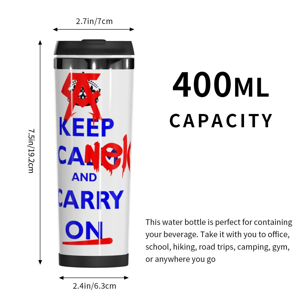

Double Insulated Water Cup Keep Caneloer And Carry On Funny Graphic fisticuffs Heat Insulation milk cups Vacuum flask Mug