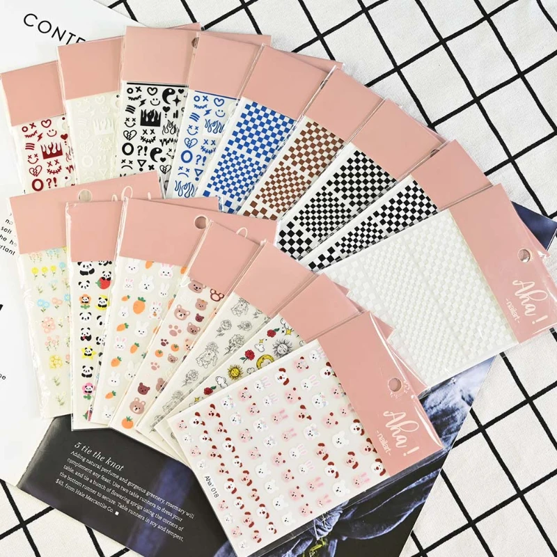 

Girls Nail Art Stickers Sexy Cute Sweet Rainbow Unicorn Nail Art Stickers Cartoon Painted Nail Decorative Decals Birthday Gifts