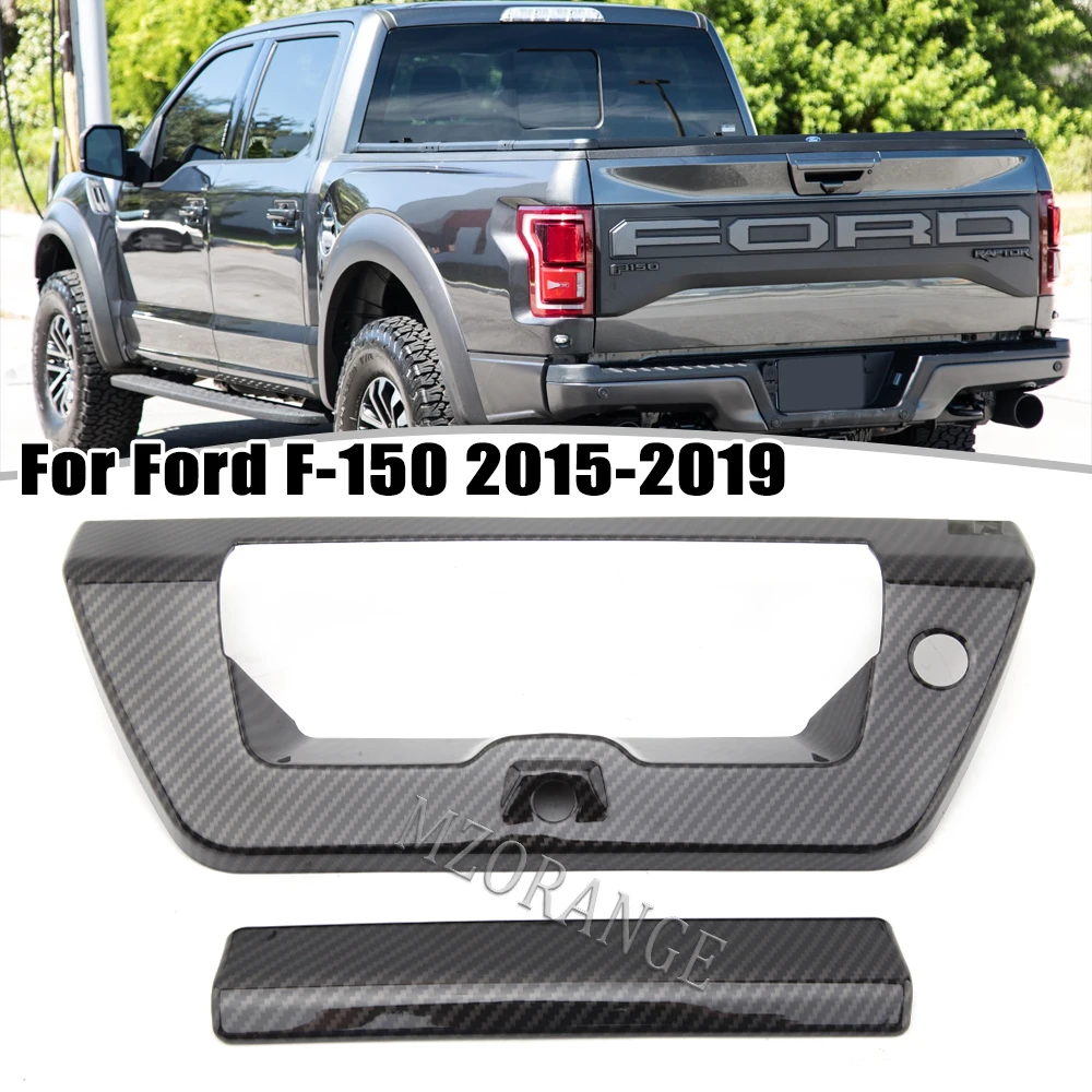

Задняя дверная ручка для захвата двери, обшивка для Ford F150 F-150 2015-2019, украшение из углеродного волокна, автомобильные аксессуары