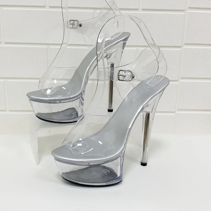Crystal Show Stripper Heels Clear Shoes Women 2022 Platforms High Heels Sandals Female Transparent Sexy Wedding Shoes Slipper