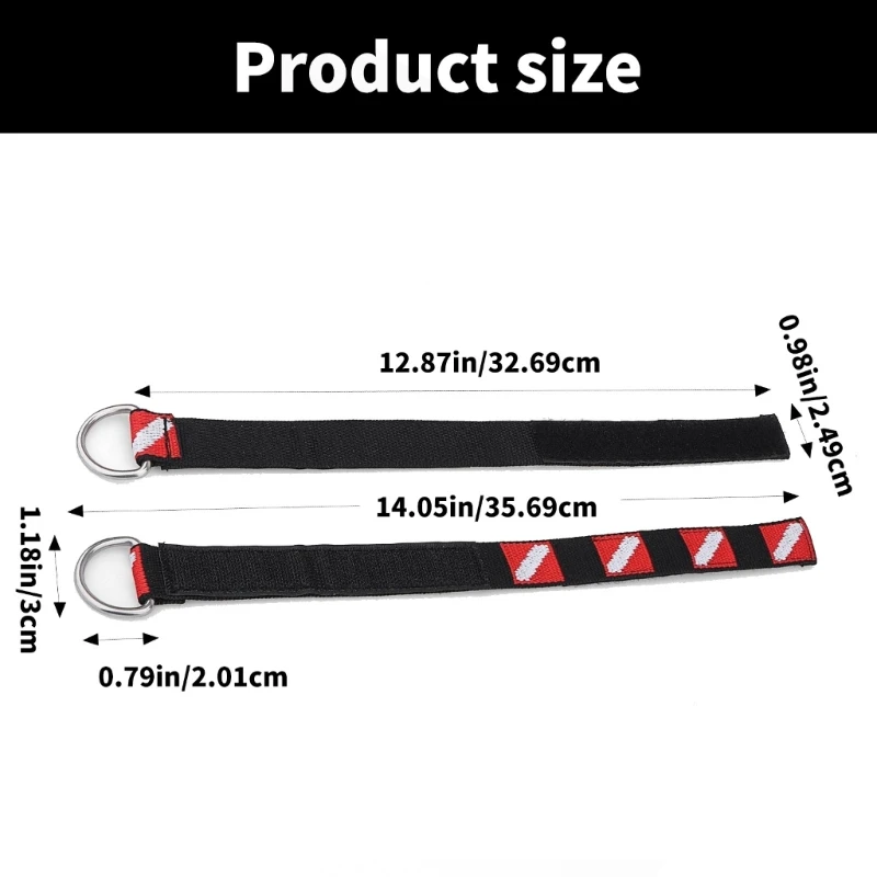 Регулируемый ремешок на запястье для подводного плавания с кольцами 2 шт. камеры