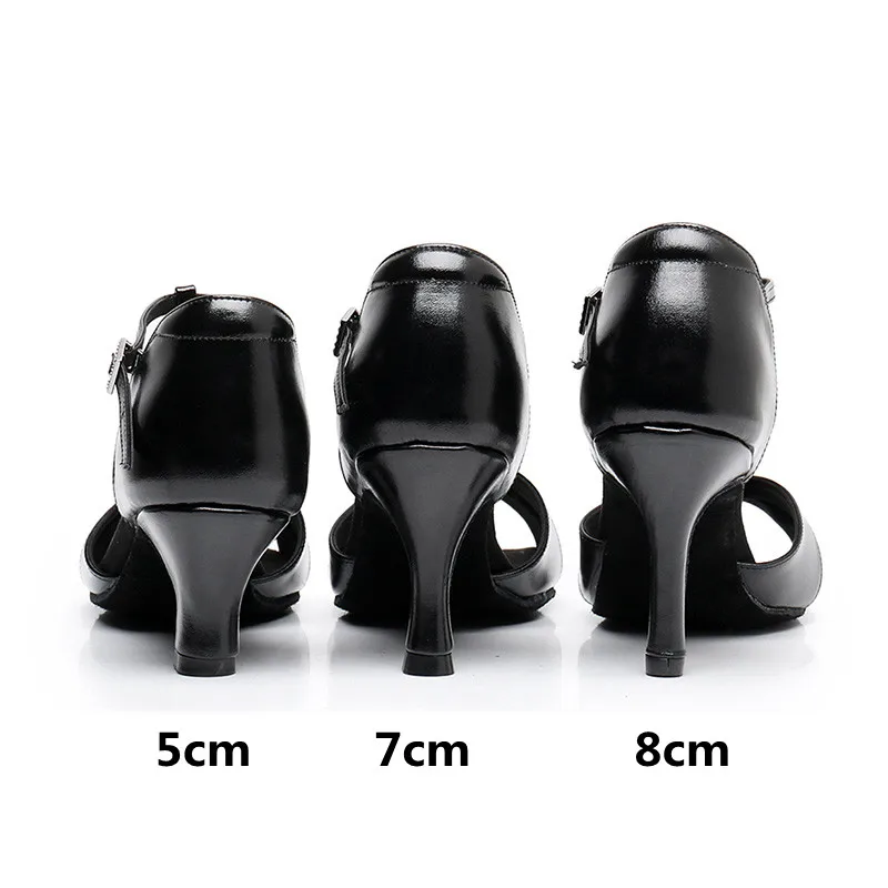 Hot Professional Women Latin Modern dance shoes Ballroom medium high heel dance shoes drill Soft soled Cha cha tango dance shoes