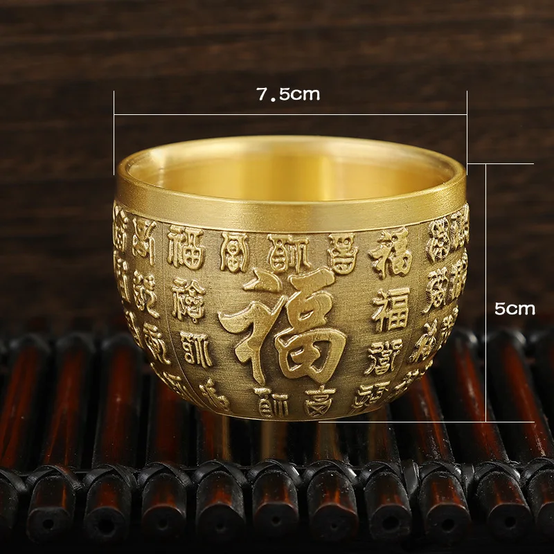 Feng Shui Treasure Bowl Brass Ornaments Wealth Cornucopia Copper Ashtray Golden Basin for Floating Candles |
