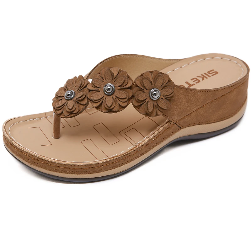 

сандали женские лето 2022 женские босоножки лето туфли на платформе сандали на платформе туфли Шлепанцы женские с цветами, повседневные санд...