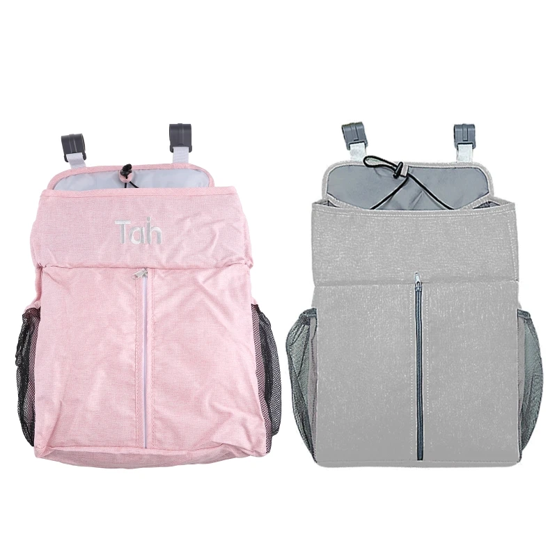 

Hanging Diaper for Baby Essentials Gray Pink with Multiple Pocke