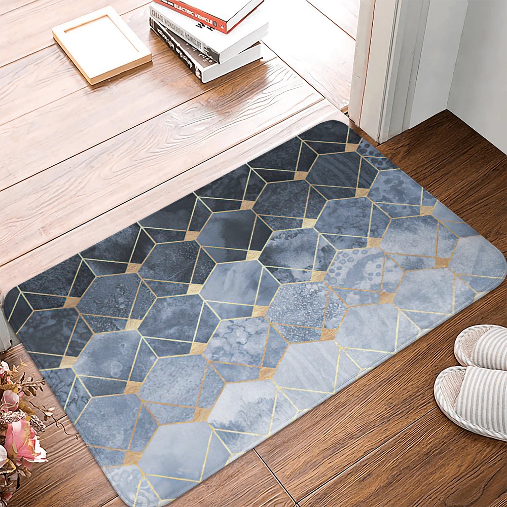 

Nordic Style Geometry Super Absorbent Floor Carpet Marble Non-slip Waterproof Bathroom Mats Quick Drying Oil-proof Home Carpet