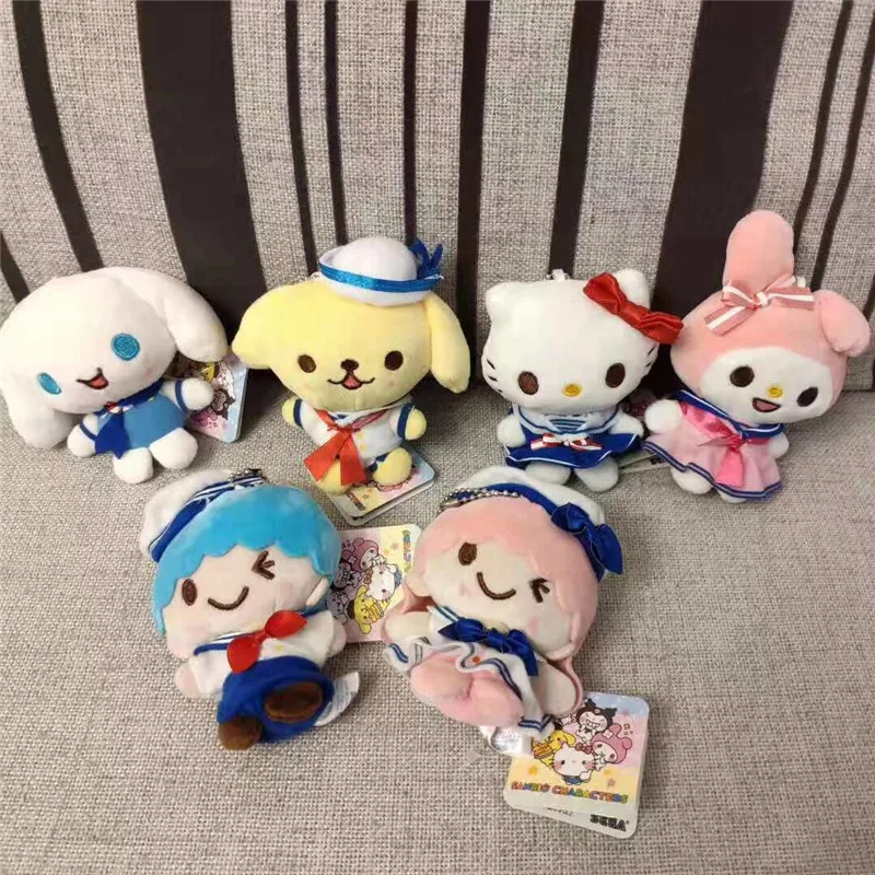 

Hellokitty Plushie Anime Figure Cute Soft Plush Doll Kawaii Backpack KeyChain Pendant Sanrioes Kids Toys For Girls Baby Gift