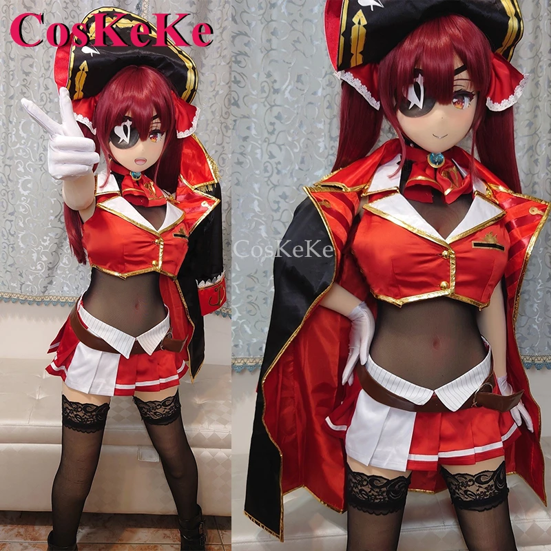 CosKeKe Houshou Marine Косплей Аниме VTuber Hololive Костюм Милая Изящная Униформа Женская Одежда