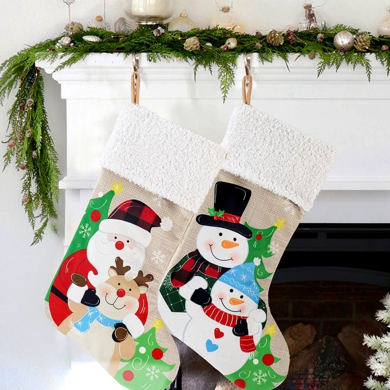 Подвеска в виде рождественской елки Санта/Снеговик |