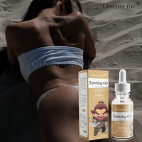 discuss me sunless tanning oil bronzing tan enhancer intense moisturizer long lasting natural 30ml