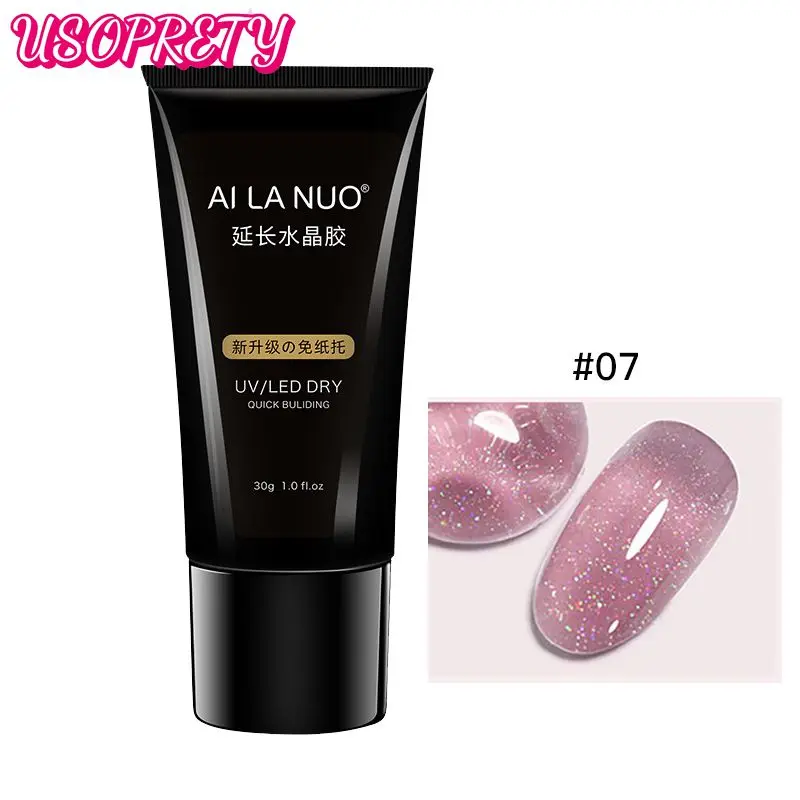

Crystal Nail Polish Glue Quick-dry Nail Art Extension Gel For Uv/led Light Durable Shiny Phototherapy Gel Nail Art