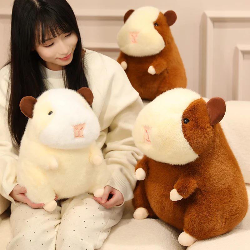 21-45 см новая коричнево-белая морская свинка плюшевая игрушка реалистичная мышь