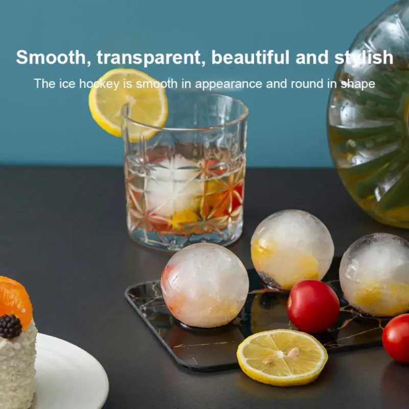Plastic Ice Maker Transparent Mold 4 Hole Ice Round Makers B