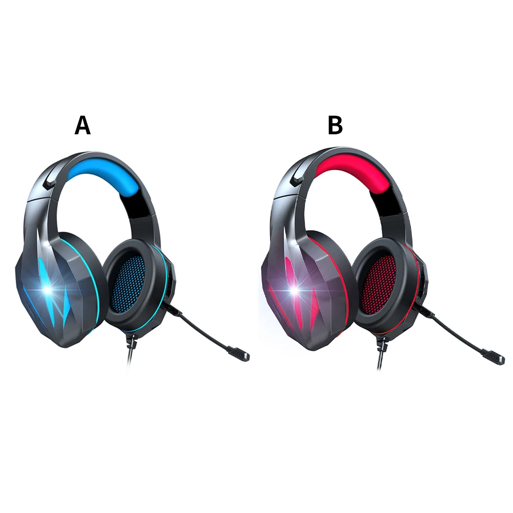 

Omnidirectional Stereo Game Headphone 3.5mm USB Wired Headphone Stereo Adjustable Band Headset with Microphone