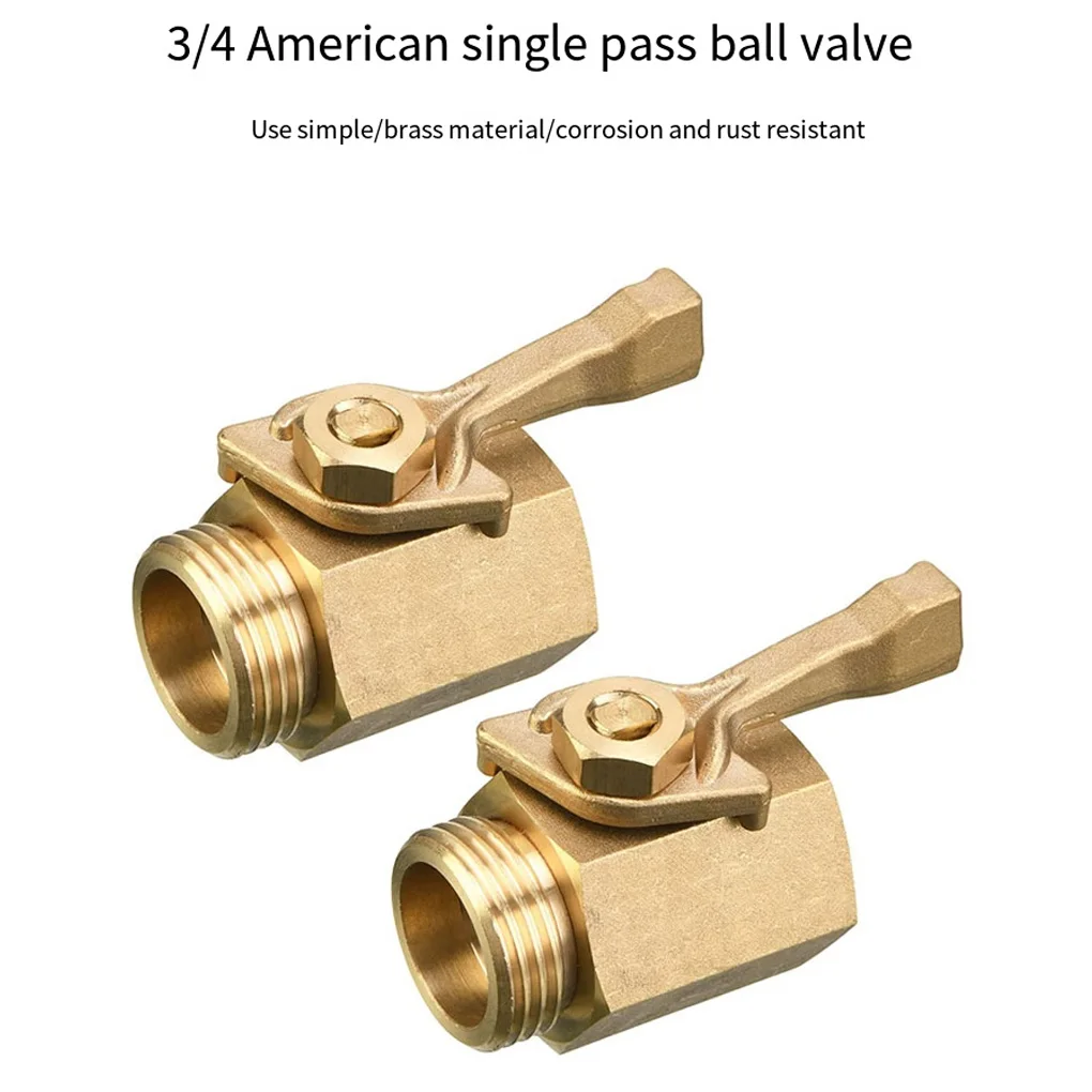 

2 Pieces 3 4 Inch Single Lever Brass Hose Valve Household Irrigation Watering Shut-off Ball Valves Plumbing Accessories